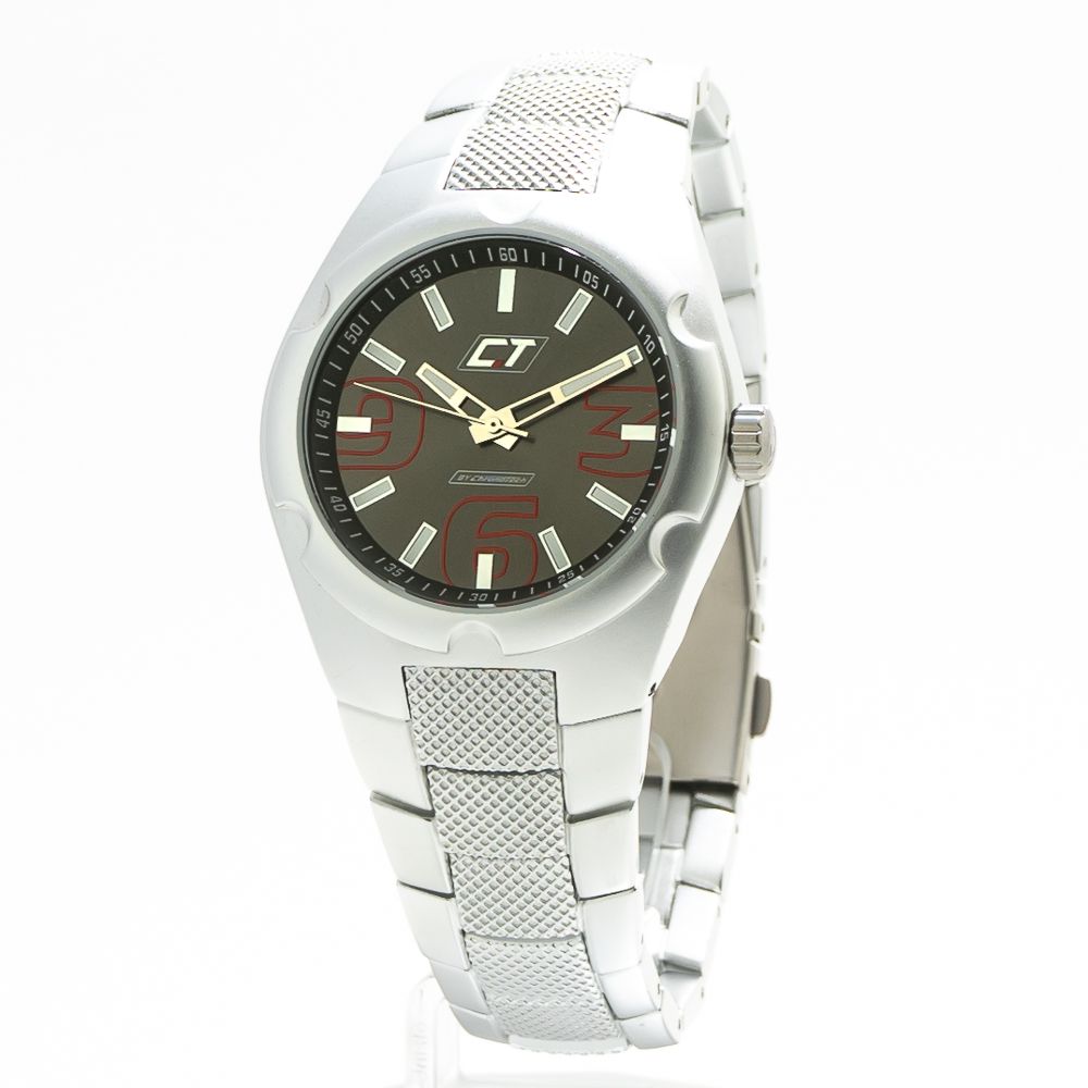 Chronotech Elegante Aluminium-Armbanduhr in Grau