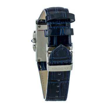Chronotech Blaue Leder-Armbanduhr