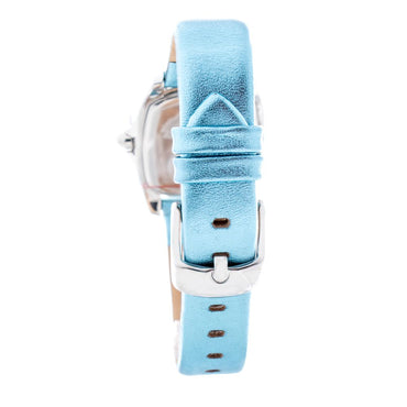 Chronotech Elegante blaue Leder-Armbanduhr