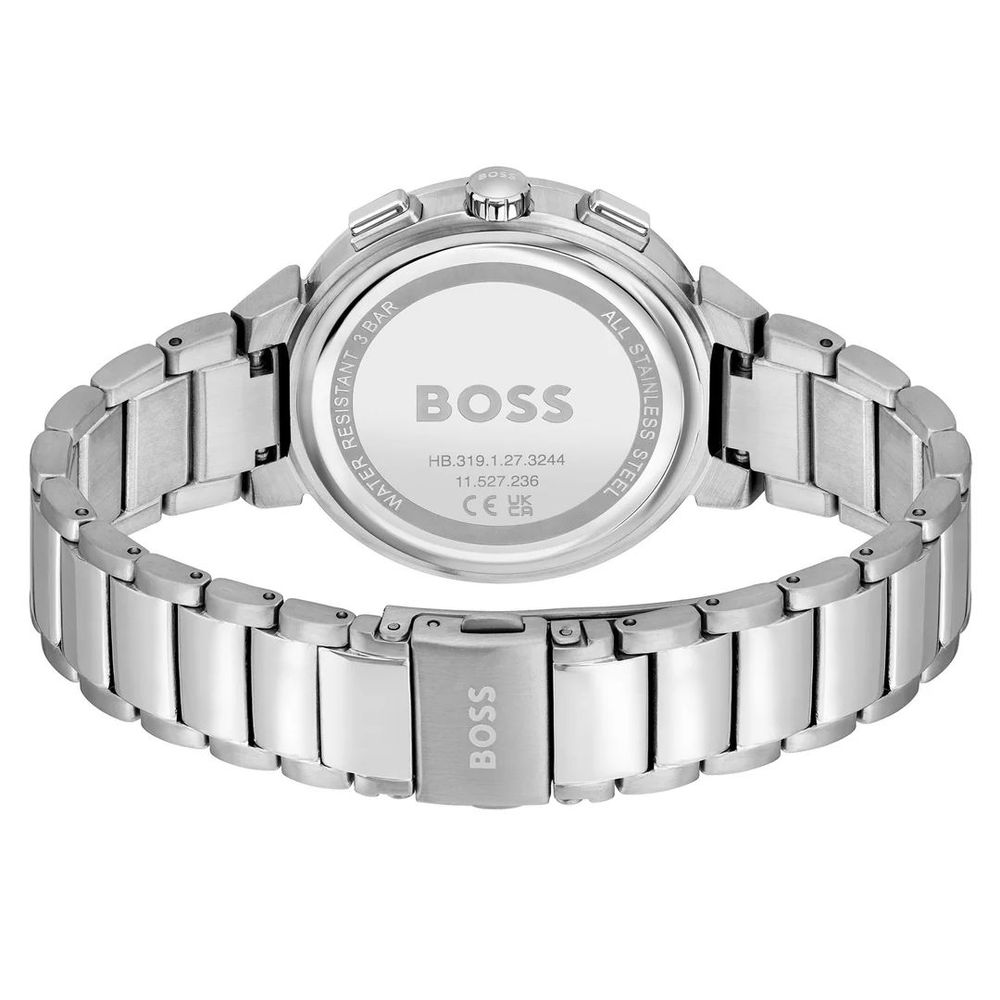 Hugo Boss Silberne Edelstahl-Armbanduhr