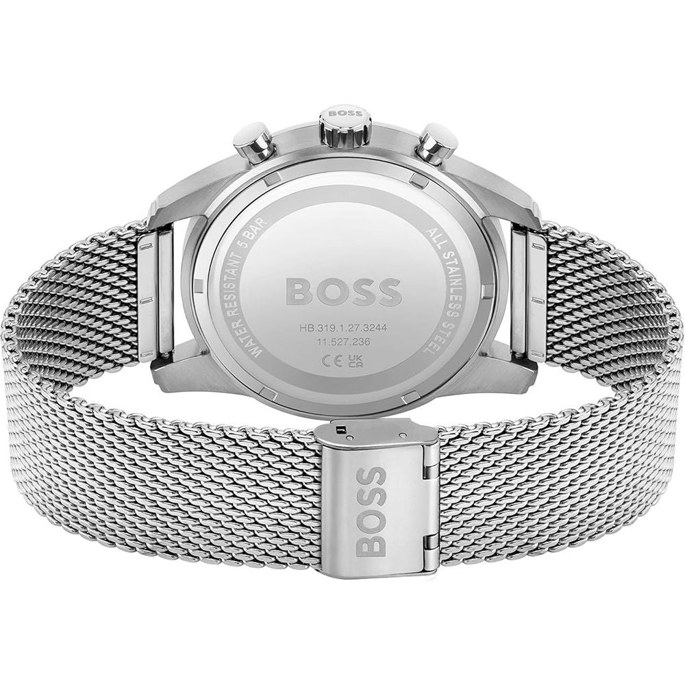 Hugo Boss Silberne Edelstahl-Armbanduhr