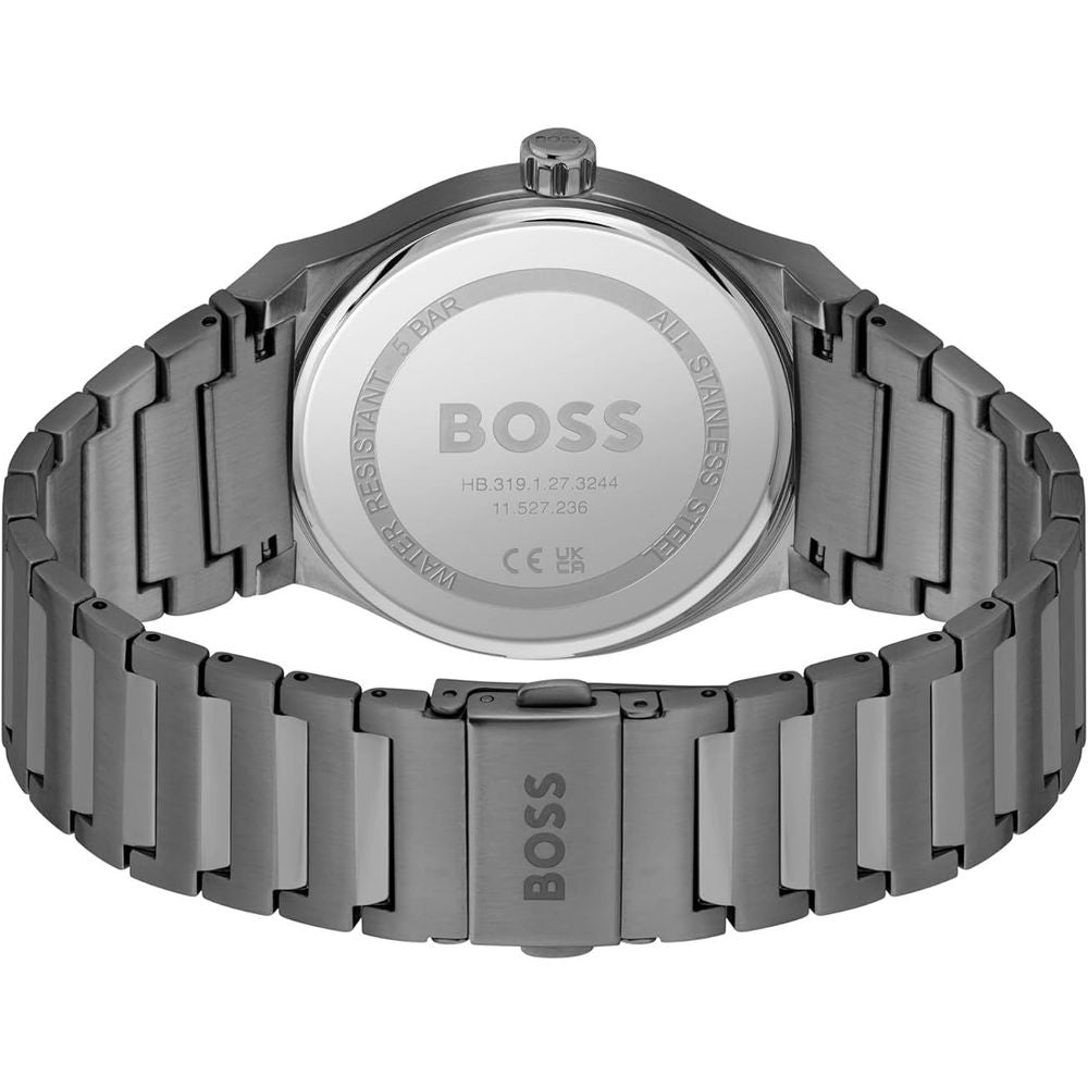 Hugo Boss Elegante Edelstahl-Armbanduhr in Grau