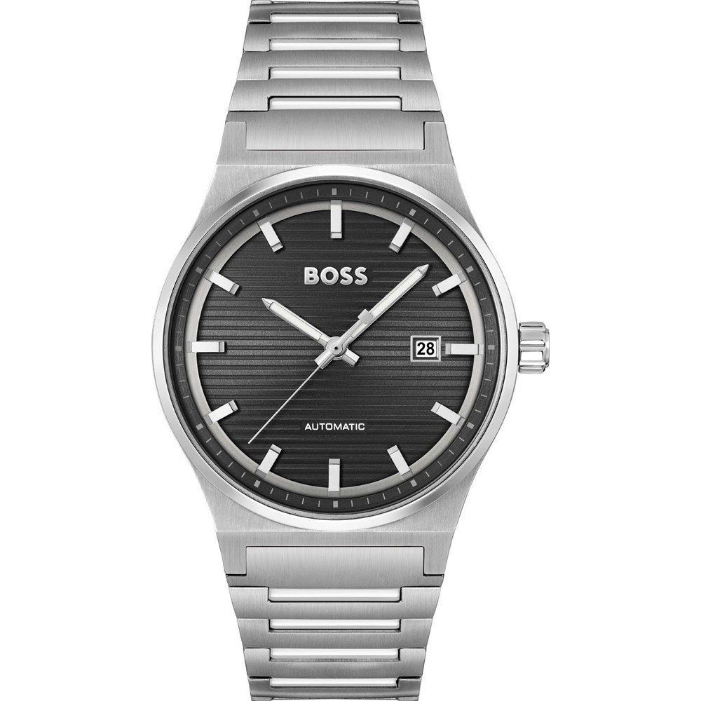 Hugo Boss Elegante Edelstahl-Armbanduhr in Grau