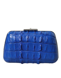 Balenciaga Blaue exotische Haut Leder Schulter Crossbody Box Clutch Tasche