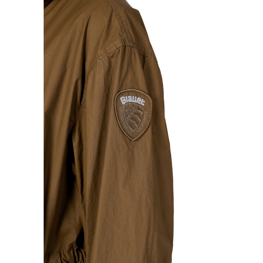 Blauer Grüner Baumwollparka