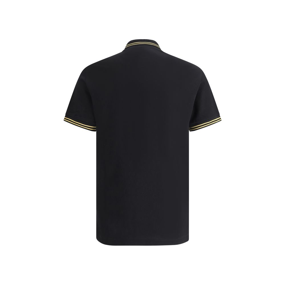 Versace Schwarzes Baumwoll-Poloshirt