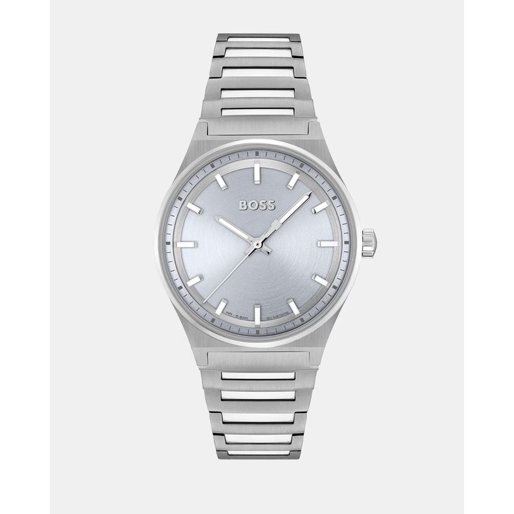 Hugo Boss Silberne Edelstahl-Dress-Uhr
