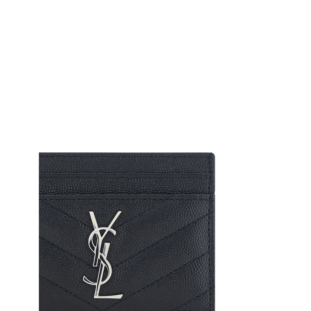 Saint Laurent Schwarzes Leder-Kartenetui