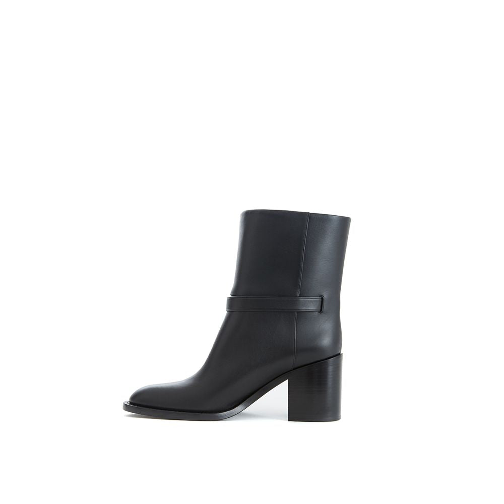 Burberry Schwarze Leder-Stiefeletten