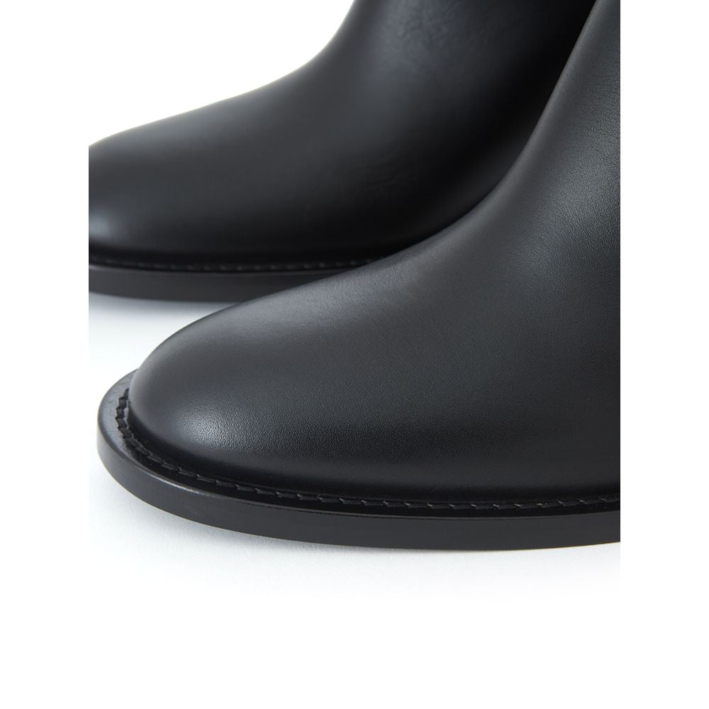 Burberry Schwarze Leder-Stiefeletten