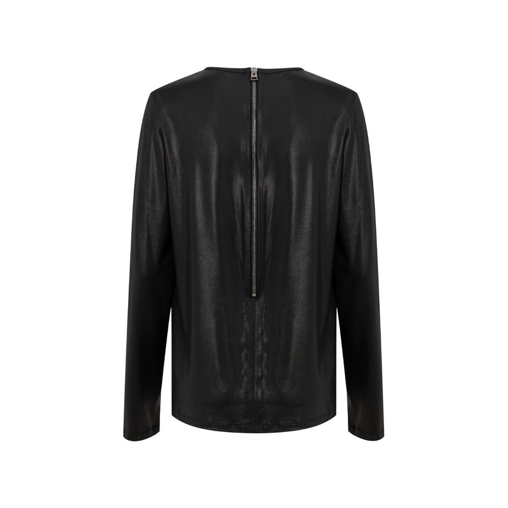 Tom Ford Schwarzes Viskose-Langarmshirt
