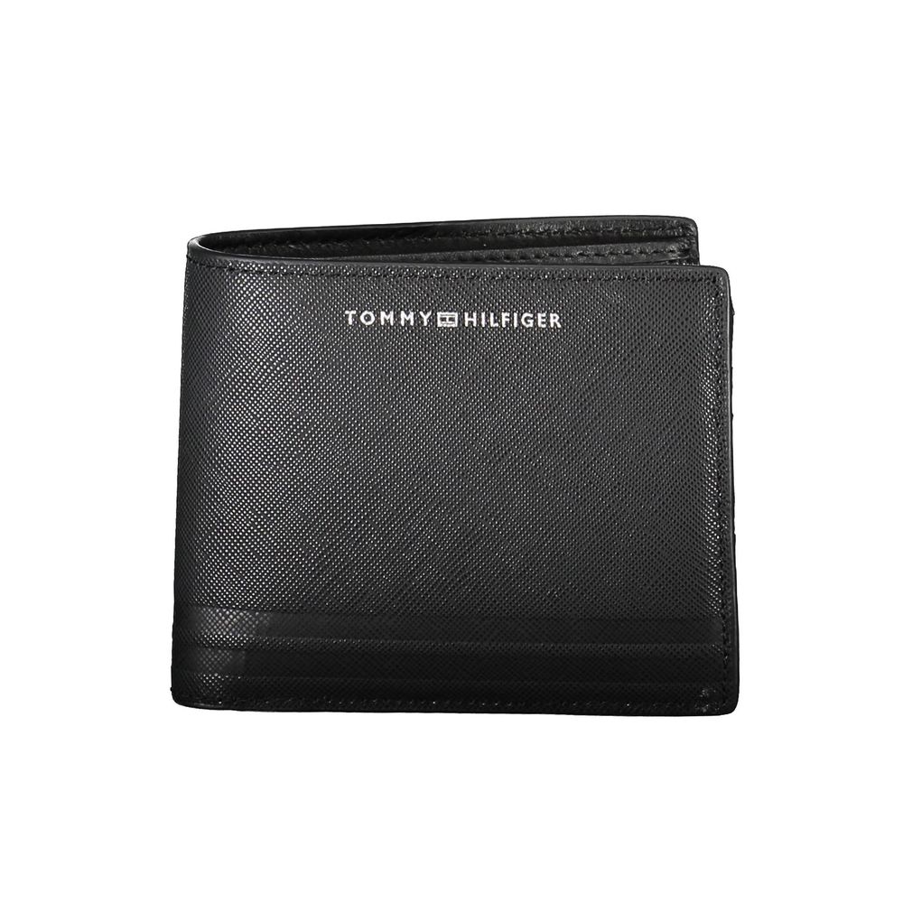 Tommy Hilfiger Schwarzes Lederportemonnaie