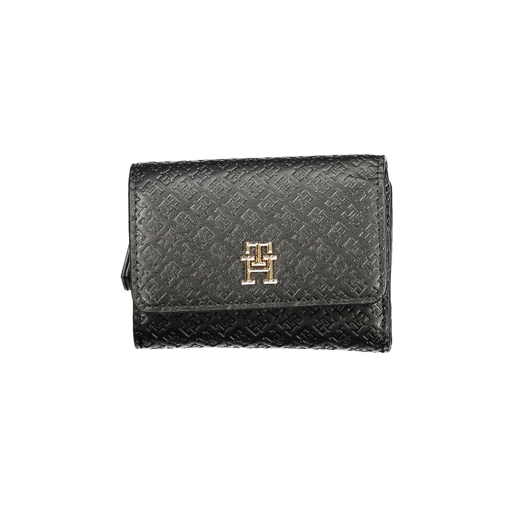 Tommy Hilfiger Schwarzes Polyethylen-Portemonnaie