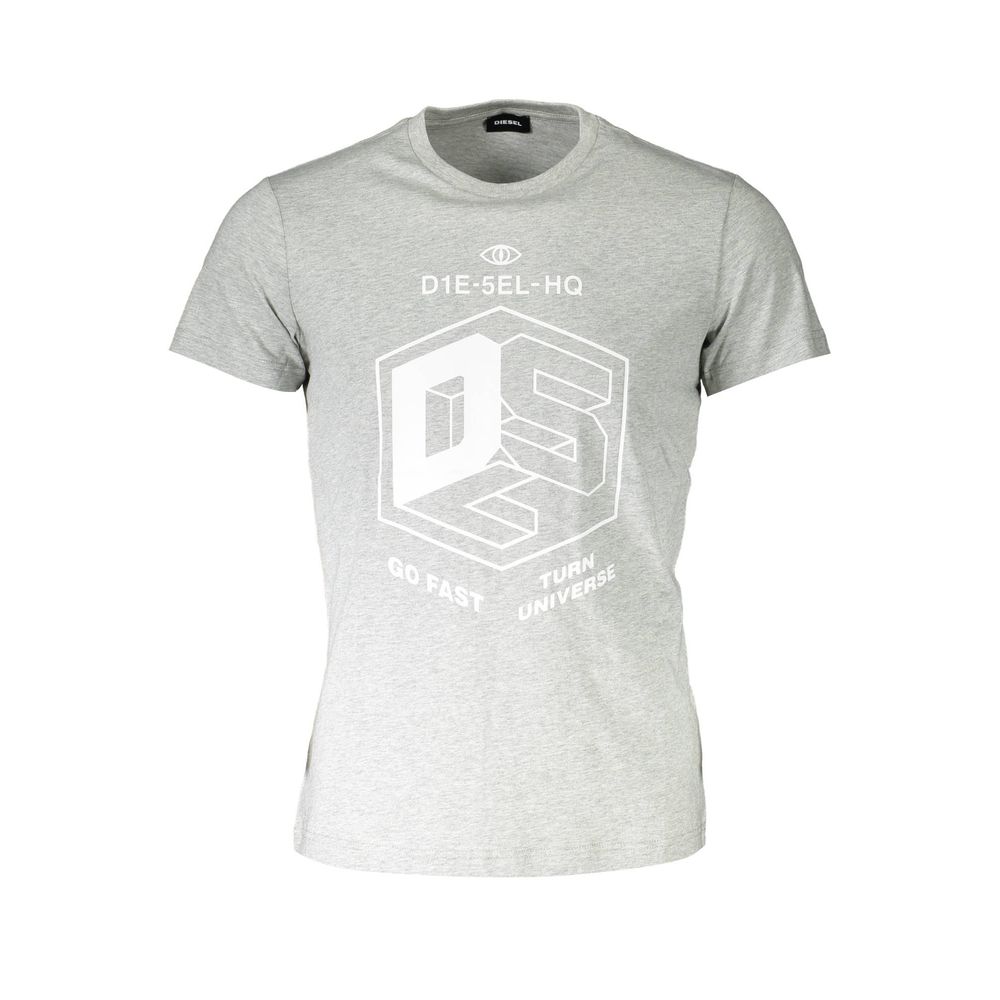 Diesel Graues Baumwoll-T-Shirt