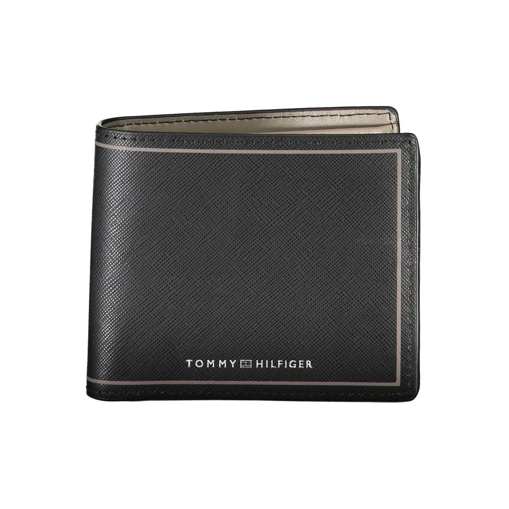 Tommy Hilfiger Schwarzes Leder Portemonnaie