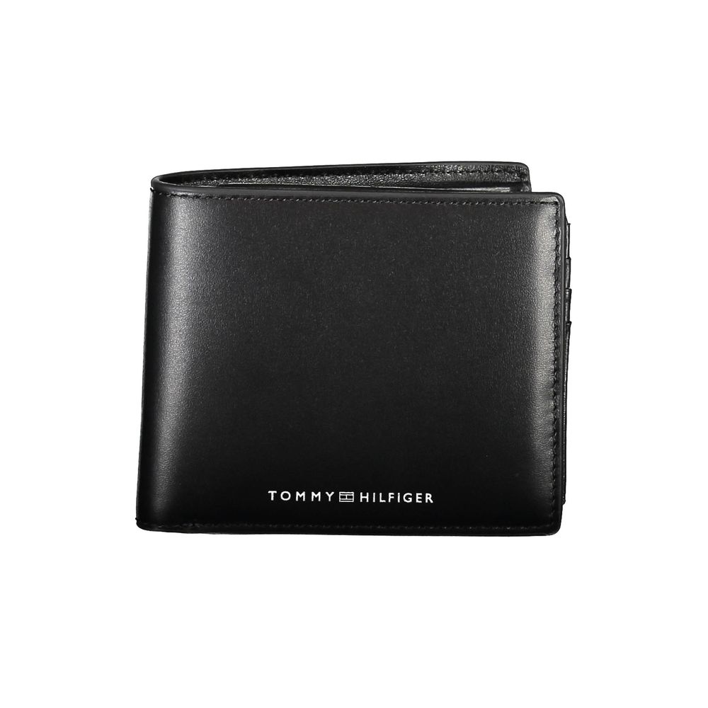 Tommy Hilfiger Schwarzes Leder Portemonnaie