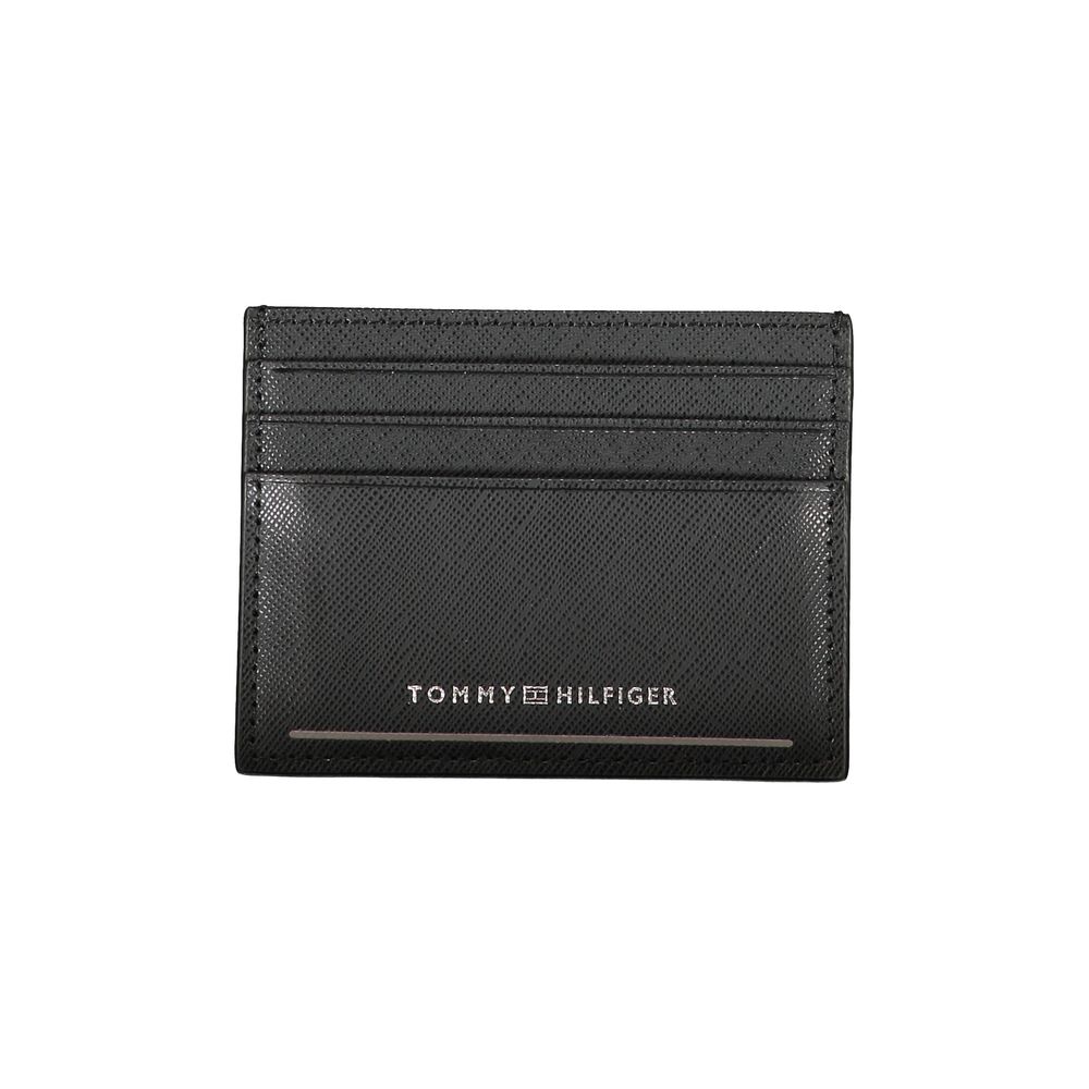 Tommy Hilfiger Schwarzes Leder Portemonnaie