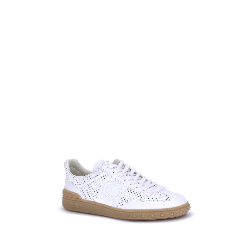 Valentino Garavani Weiße Gummisohle Sneakers mit niedrigem Schaft