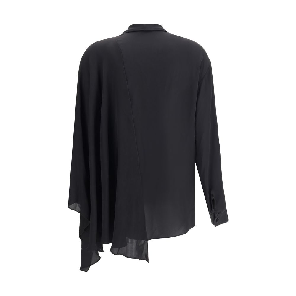 Balenciaga Seidenbluse in Schwarz