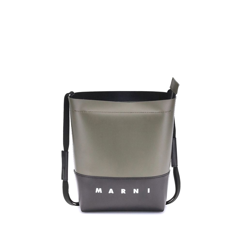 Marni Grüne Schultertasche aus Polyester