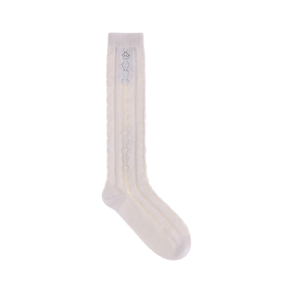 Valentino Garavani Baumwollsocken in Creme