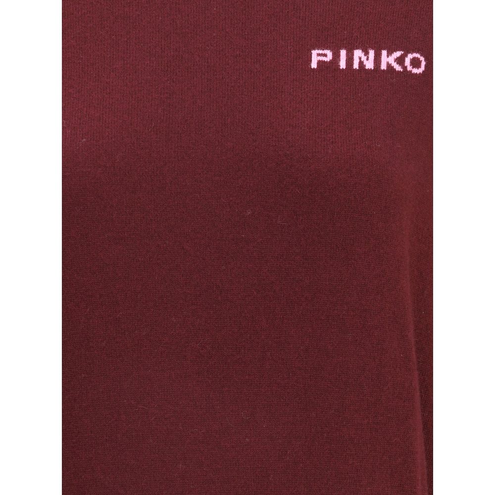 PINKO Woll-Sweatshirt in Bordeaux