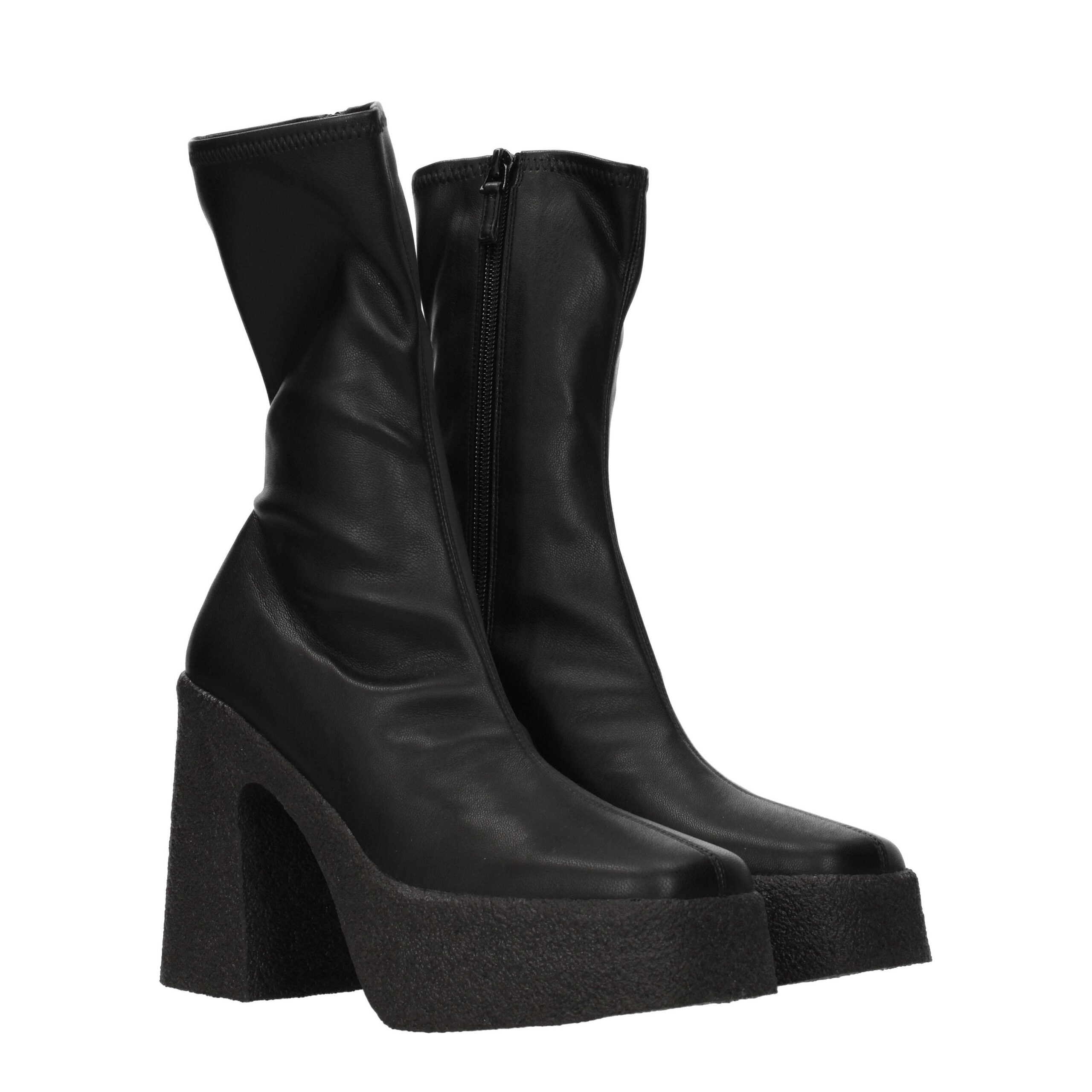 Stella McCartney Schwarze Lederstiefeletten