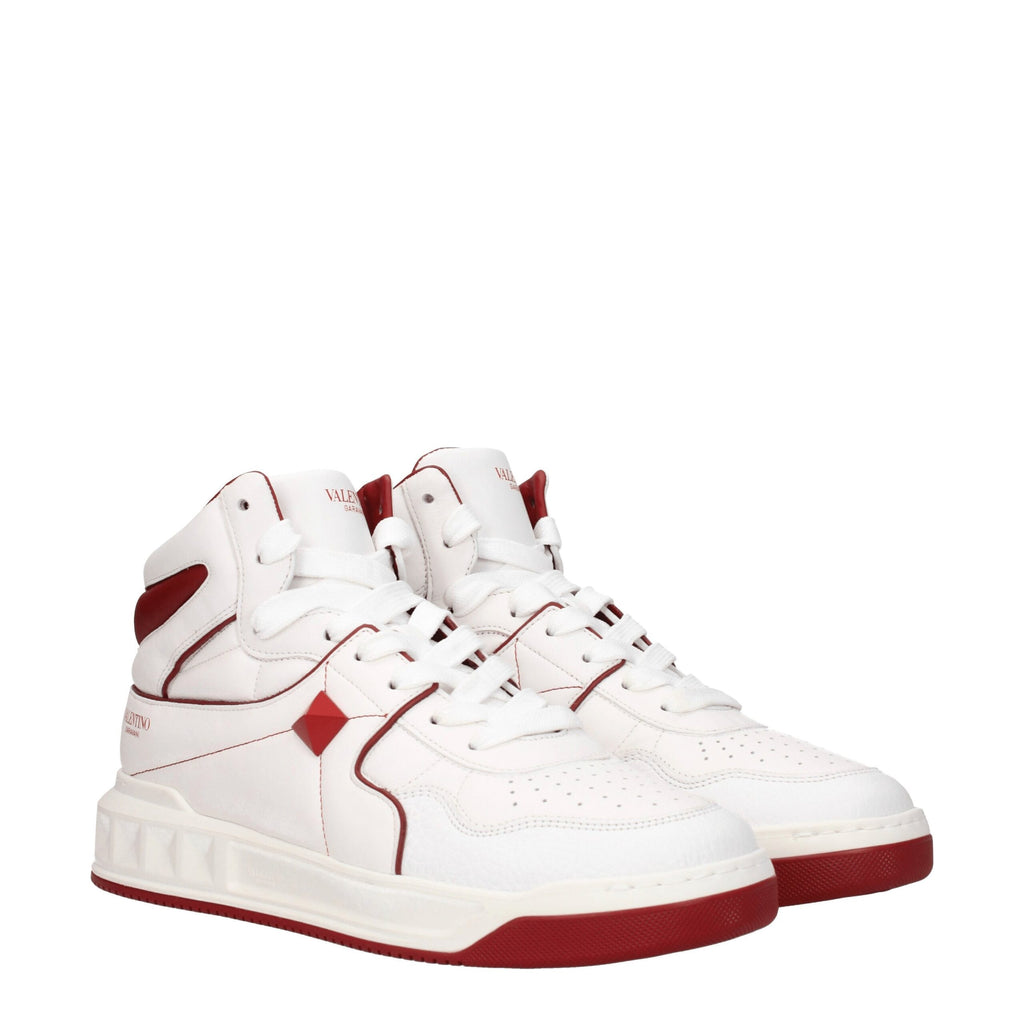 Valentino Garavani Weiße High-Top-Sneaker aus Leder