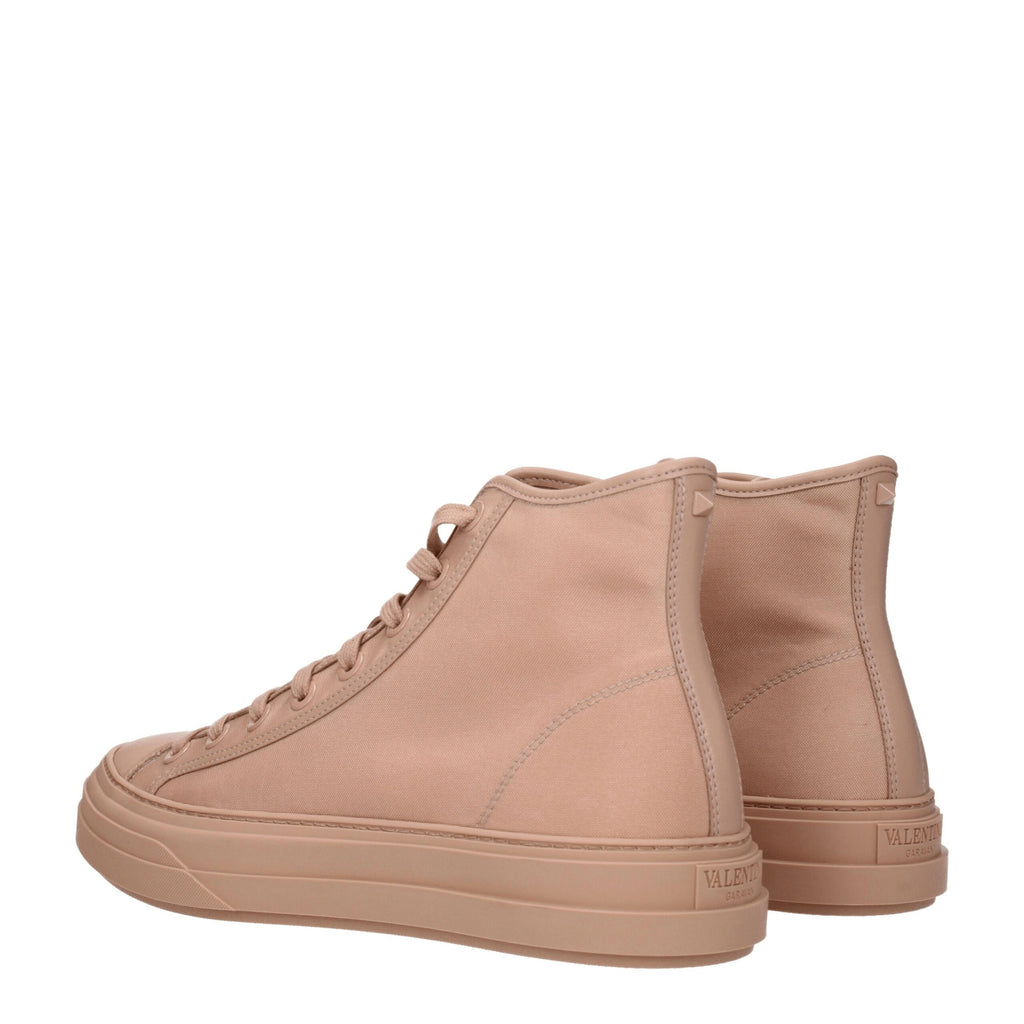 Valentino Garavani Rosa Stoff-High-Top-Sneaker