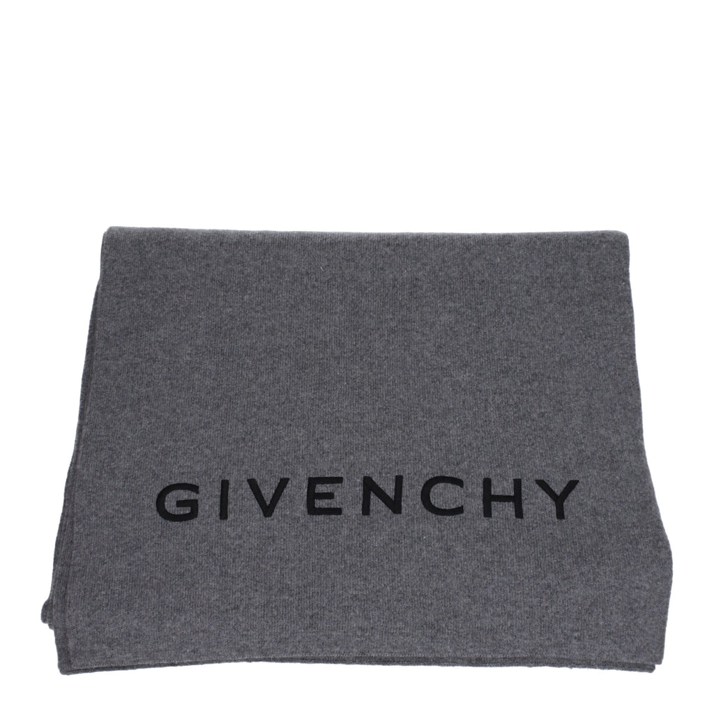 Givenchy Eleganter Schal aus Grauer Wolle