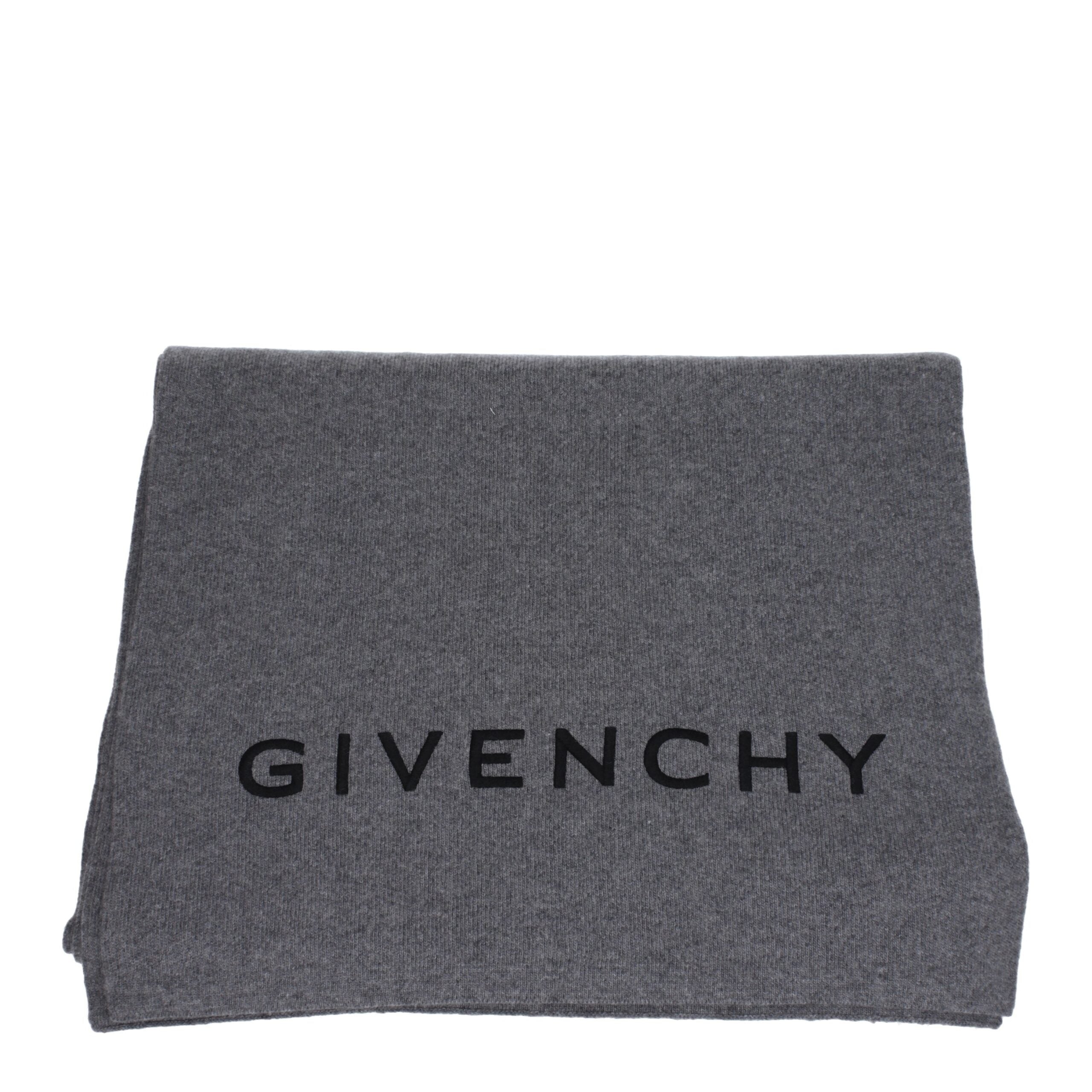 Givenchy Eleganter Schal aus Grauer Wolle