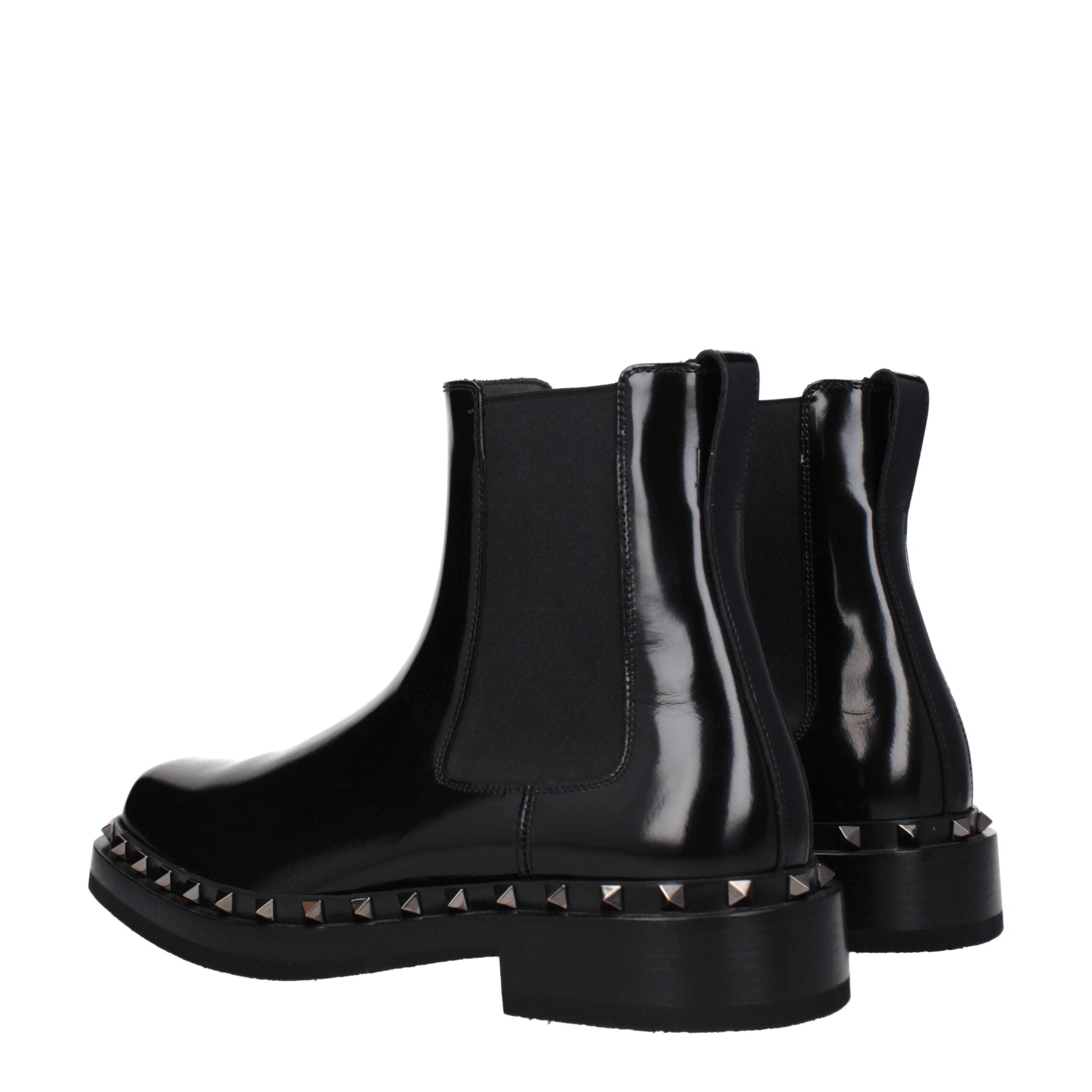 Valentino Garavani Schwarze Lederstiefeletten
