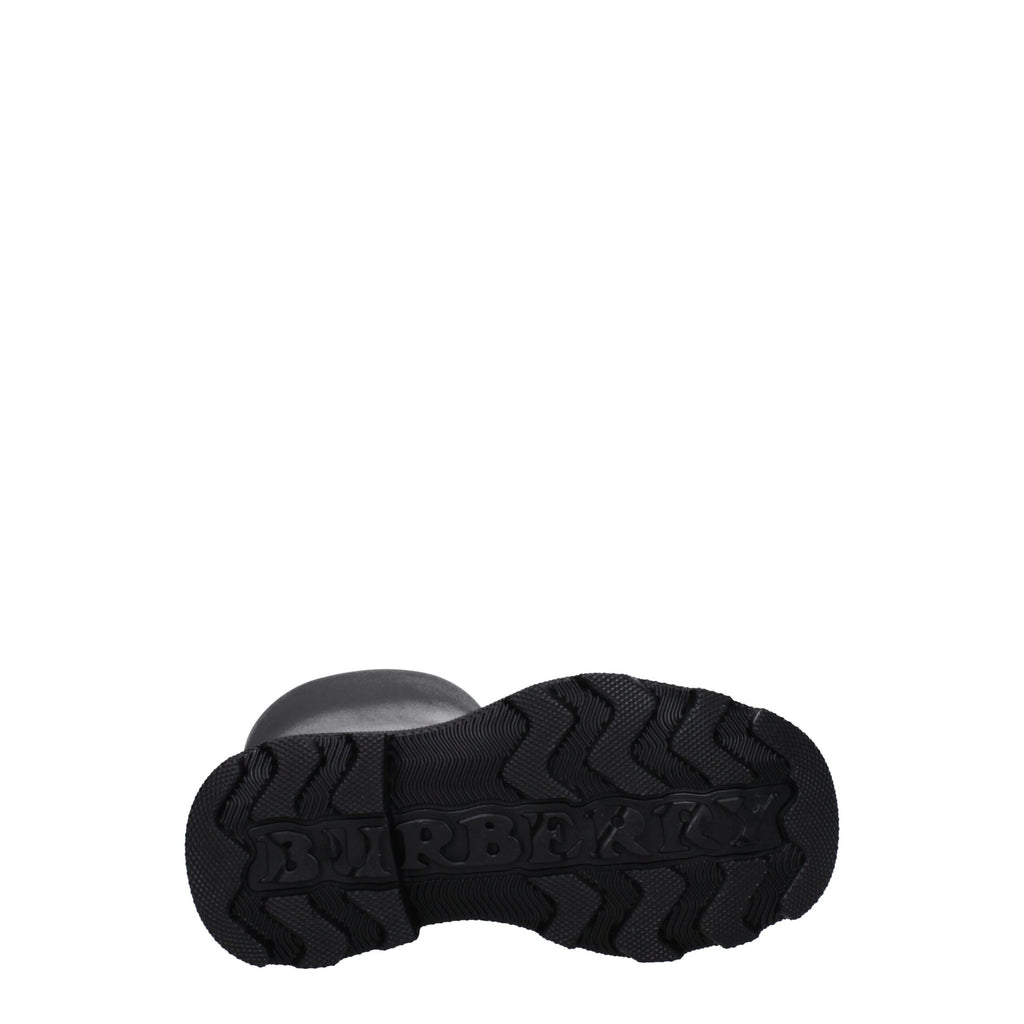 Burberry Schwarze Regenstiefel aus Baumwolle
