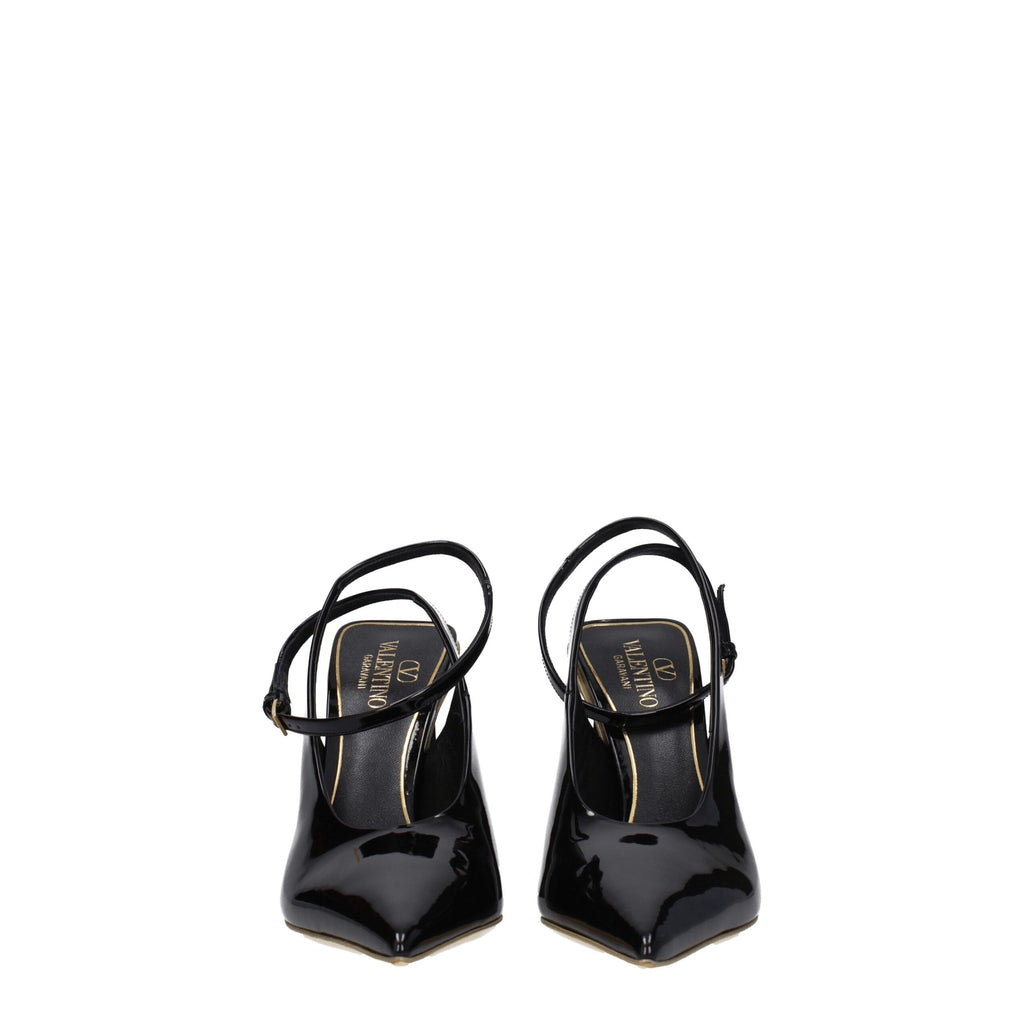 Valentino Garavani Schwarze Ledersandalen