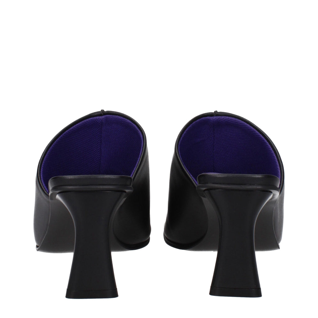 Stella McCartney Schwarze Leder-Stilettosandalen