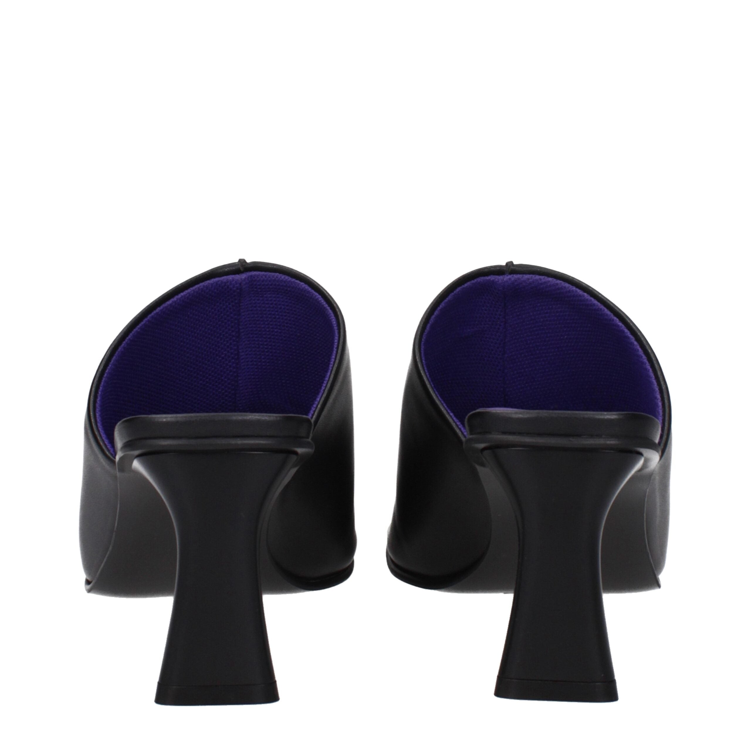 Stella McCartney Schwarze Leder-Stilettosandalen