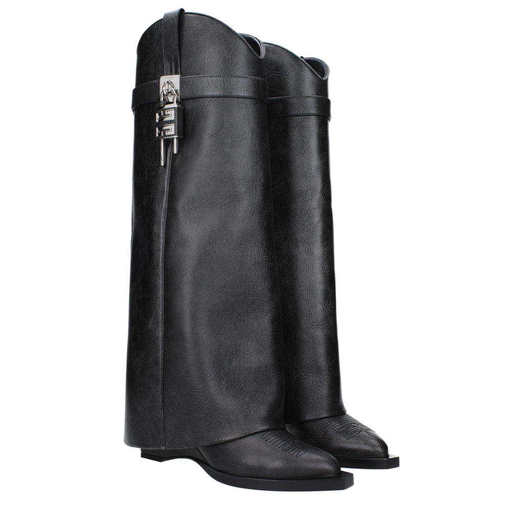Givenchy Schwarze Lederstiefel