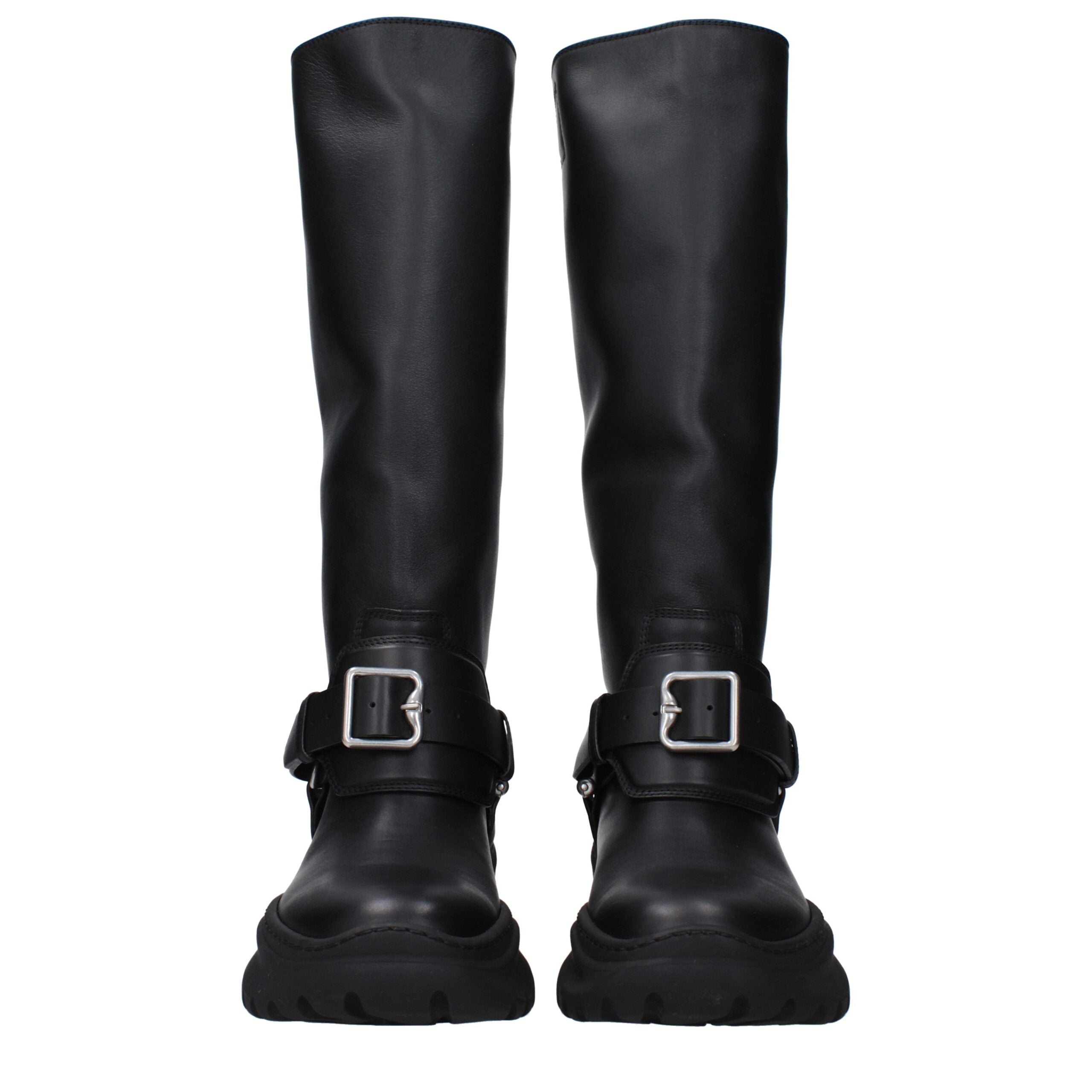 Burberry Schwarze Lederstiefel