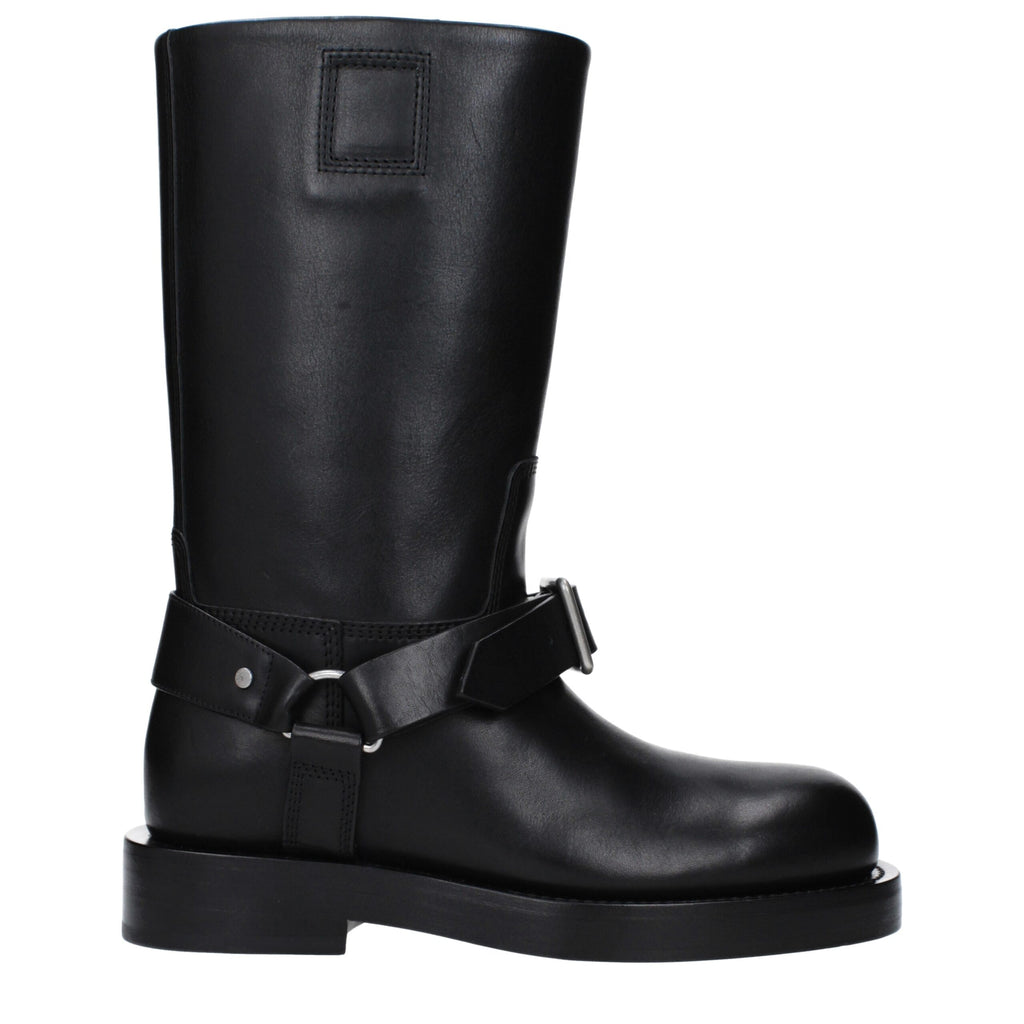 Burberry Schwarze Lederstiefel