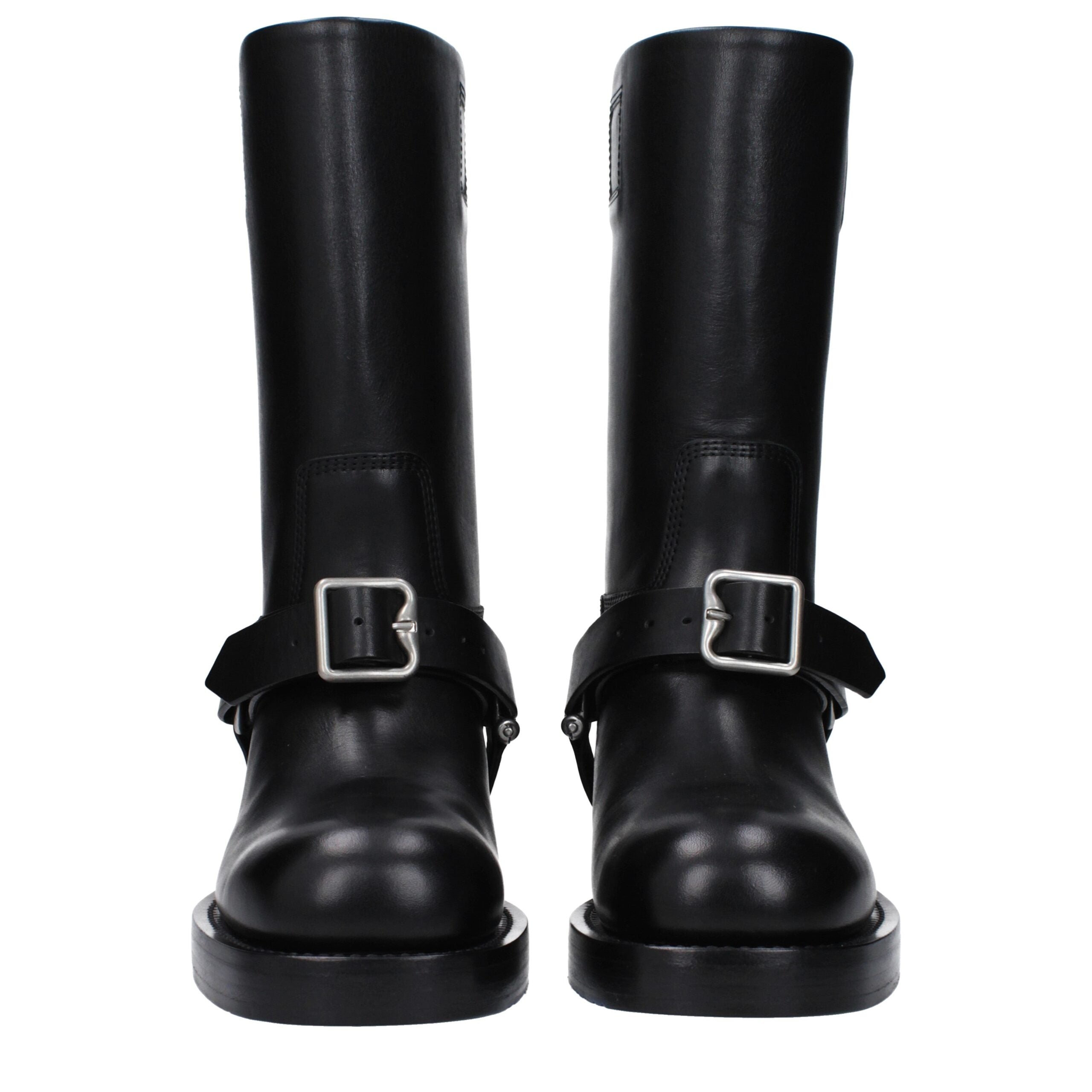 Burberry Schwarze Lederstiefel