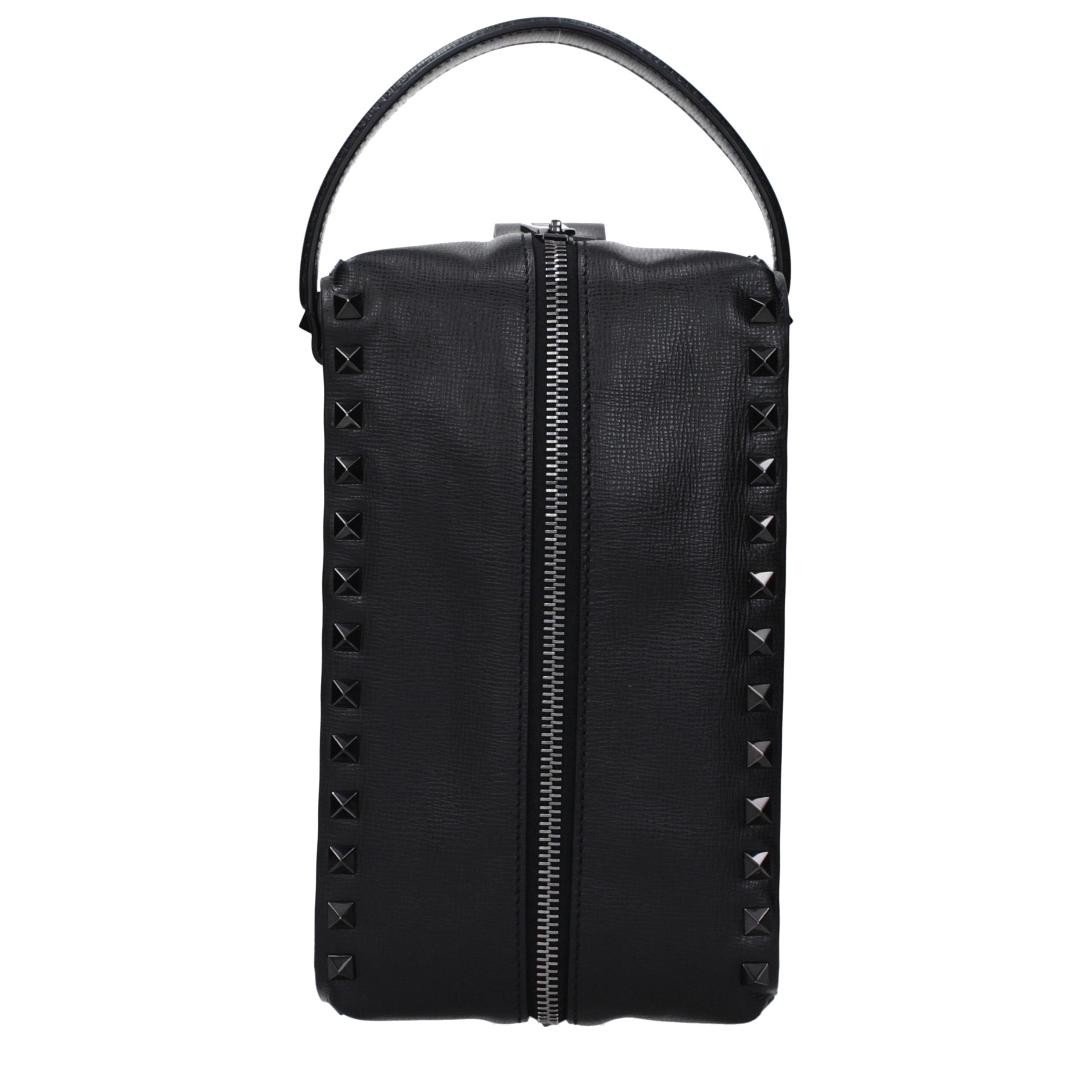 Valentino Garavani Elegante Leder-Clutch in Schwarz