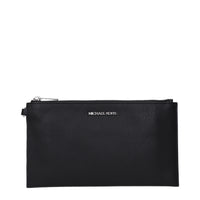 Michael Kors Schwarze Leder-Clutch