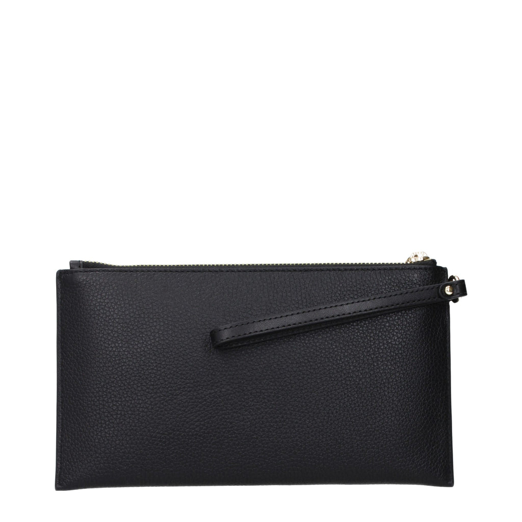Michael Kors Elegante Clutch aus schwarzem Leder