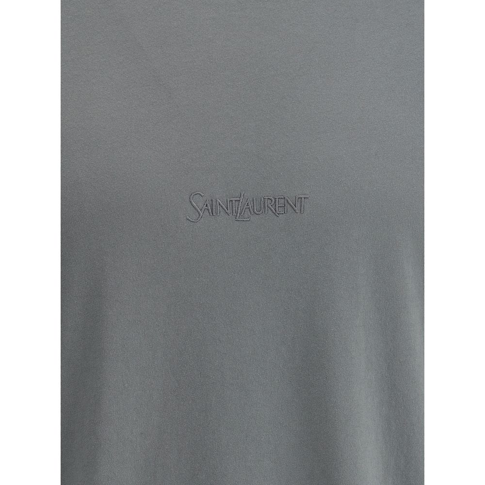 Saint Laurent Grünes Baumwoll-T-Shirt
