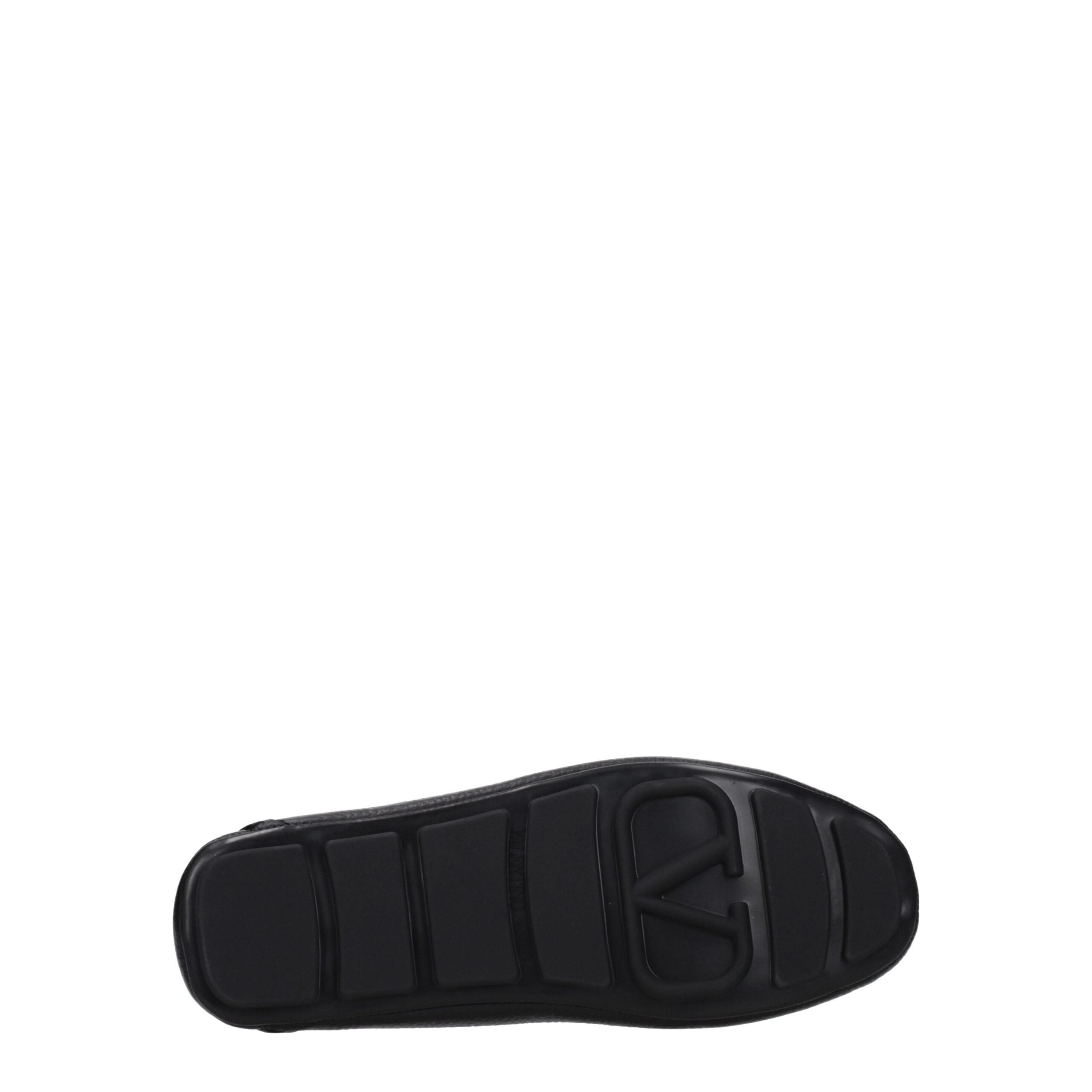 Valentino Garavani Schwarze Leder Slipper