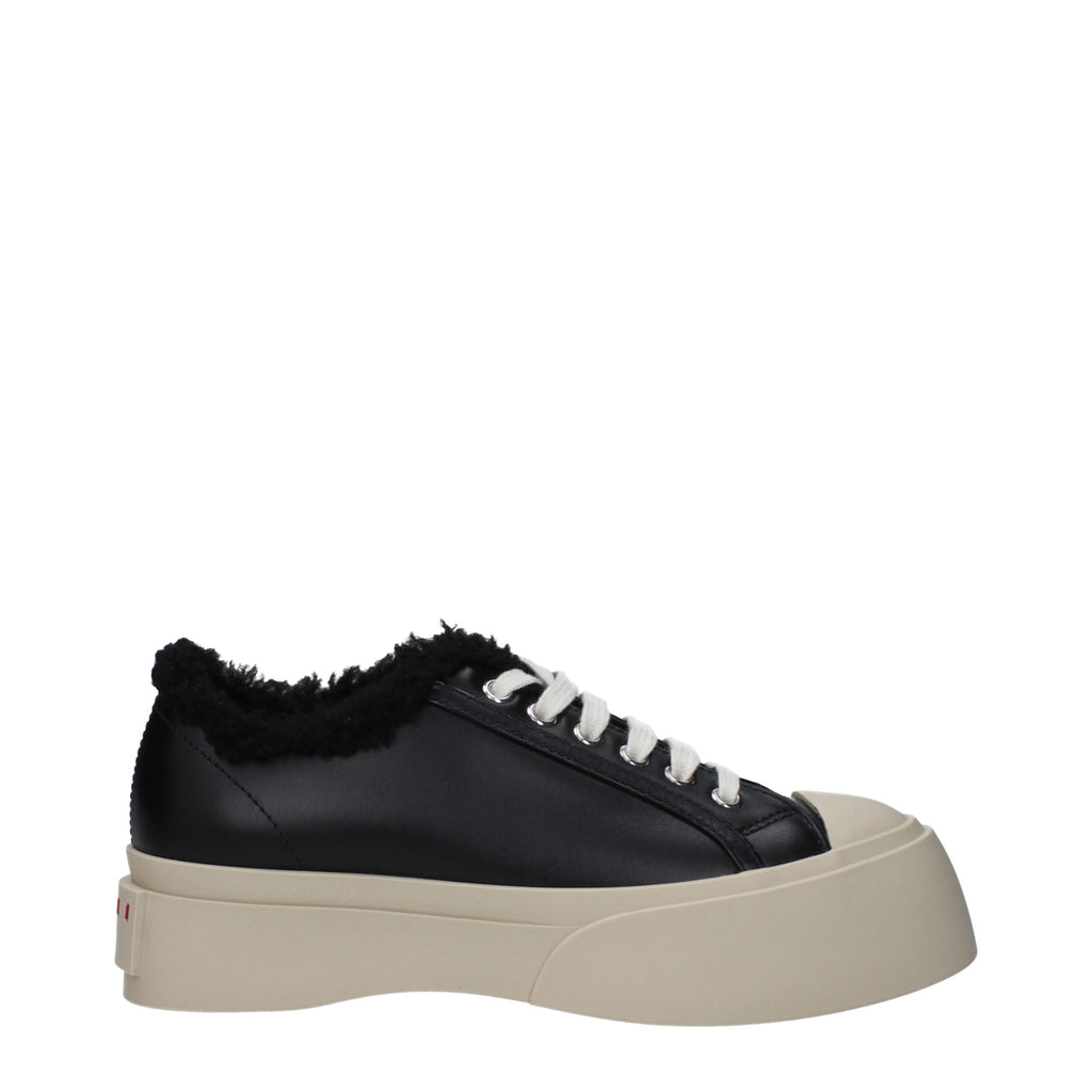 Marni Chunky Sneakers aus schwarzem Leder
