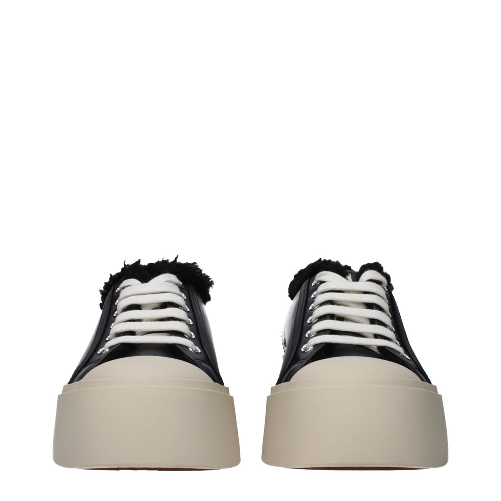 Marni Chunky Sneakers aus schwarzem Leder