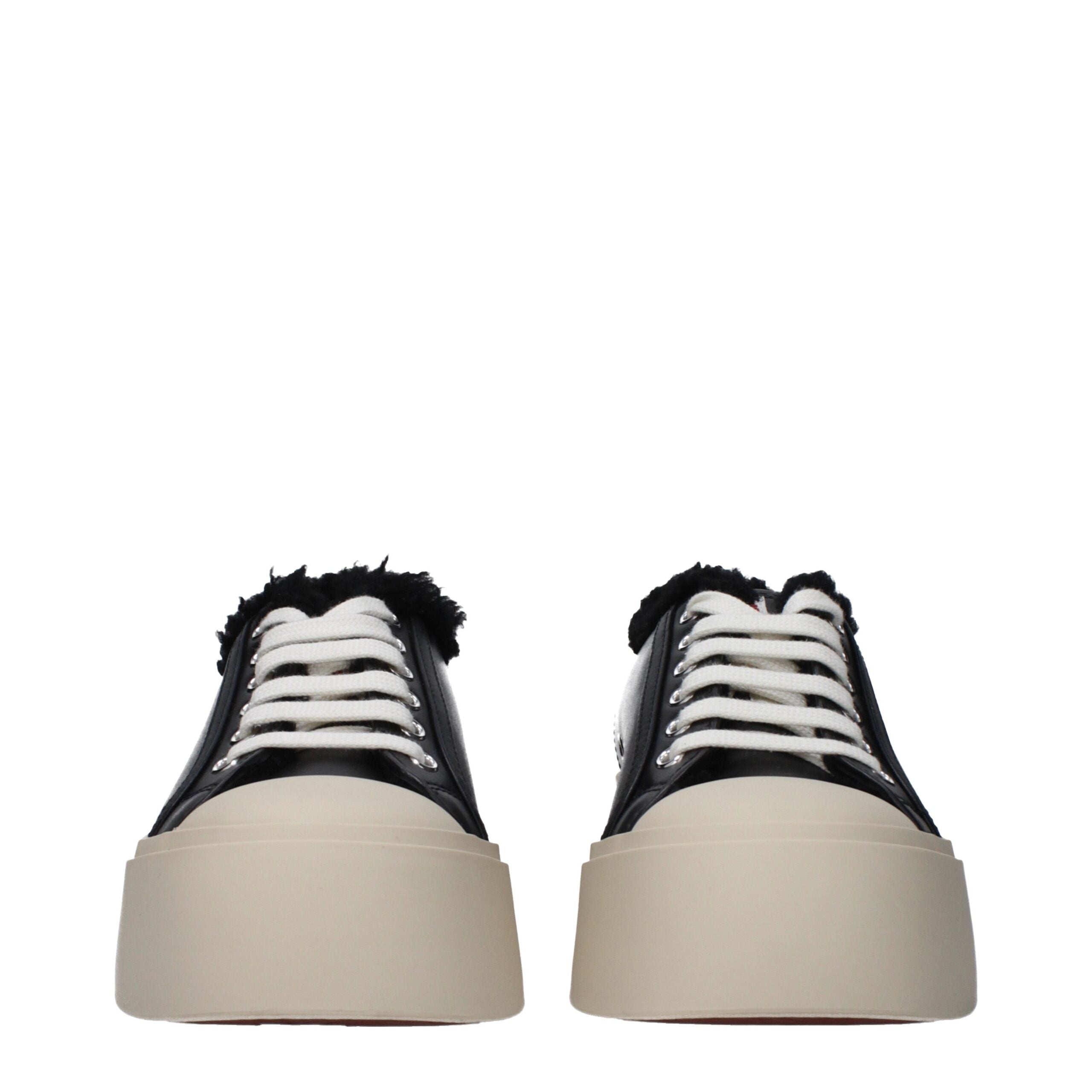 Marni Chunky Sneakers aus schwarzem Leder