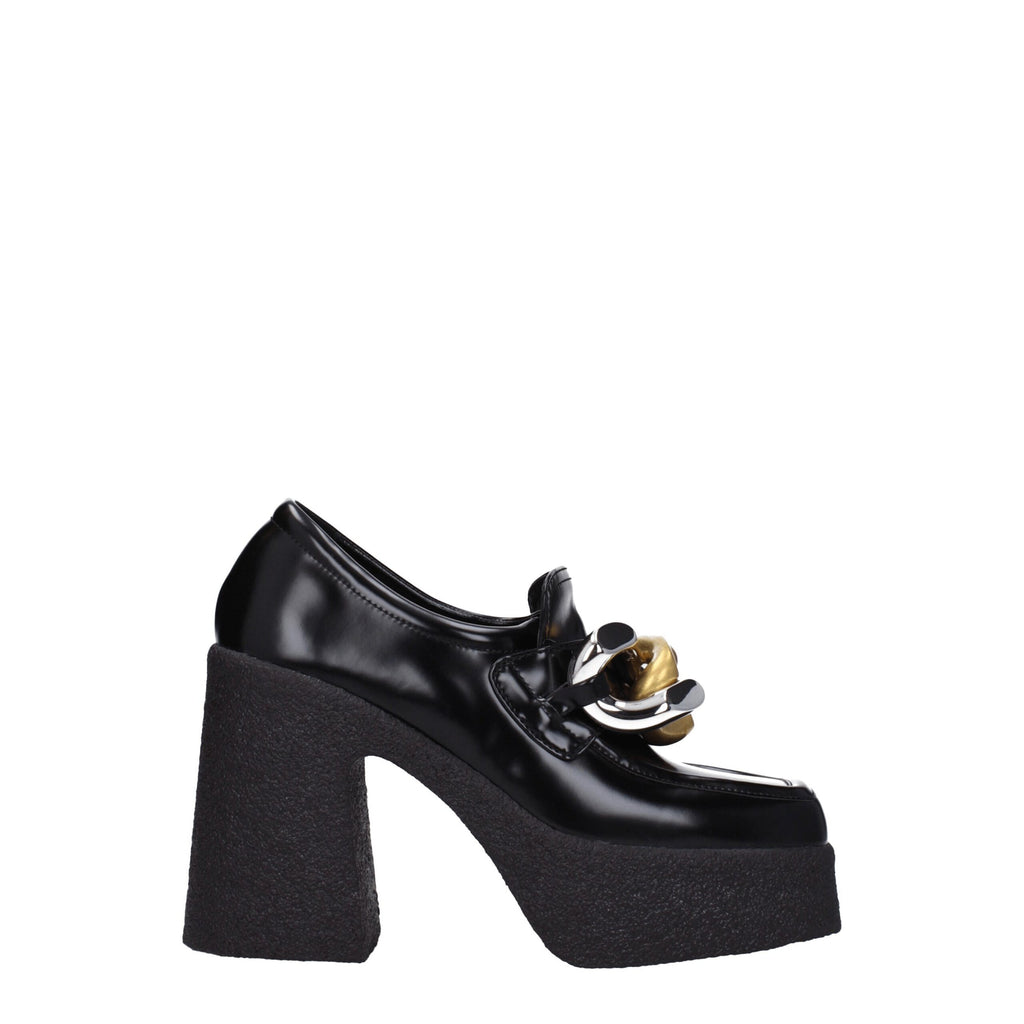 Stella McCartney Schwarze Plateau-Loafer aus Leder