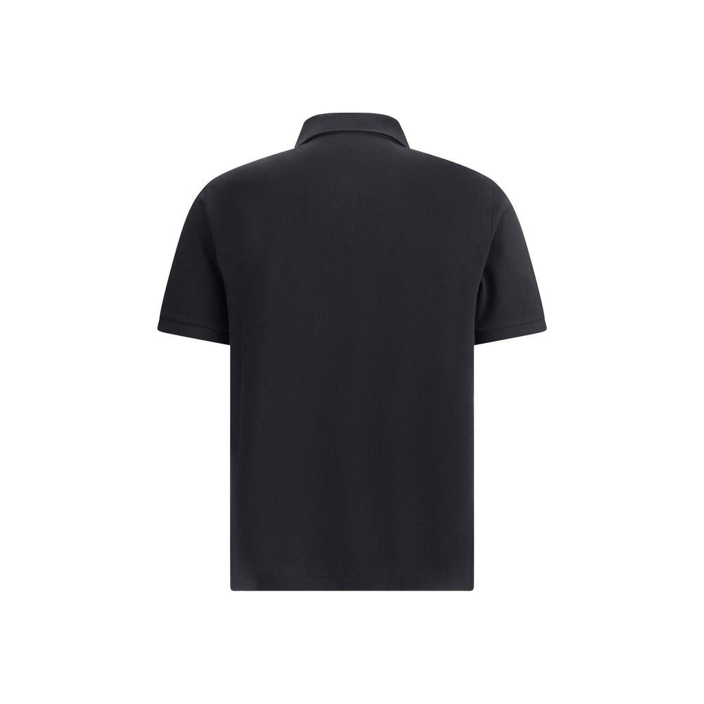 Saint Laurent Schwarzes Baumwoll-Poloshirt